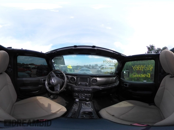 2020 Jeep Wrangler Unlimited Sport S with VIN 1C4HJXDN7LW113735, listed as a IAAI auction lot 42639884 with 48,736 mi miles and . Bid and sale history available at DreamBid. Image 18.