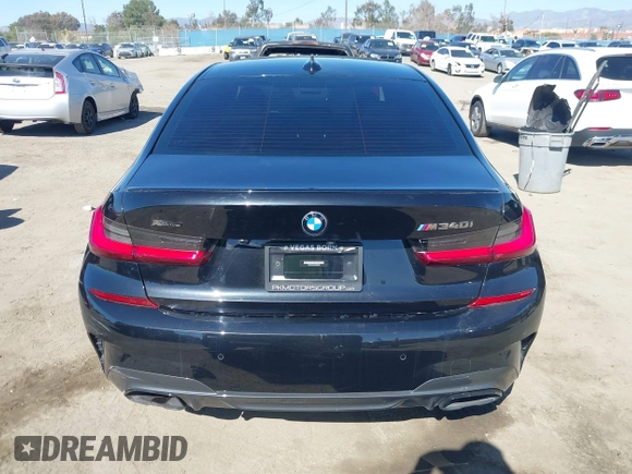 2021 BMW 3 Series M340i xDrive with VIN 3MW5U9J0XM8B49022, listed as a IAAI auction lot 41637152 with 65,452 mi miles. Bid and sale history available at carsss.com. Image 16.