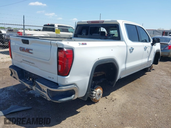 2021 GMC Sierra 1500 SLT z VIN 3GTU9DED2MG439731, wystawiony jako IAAI lot #42014277 z przebiegiem Nie podano mil oraz . Historia ofert i sprzedaży dostępna na DreamBid. Obrazek 4.