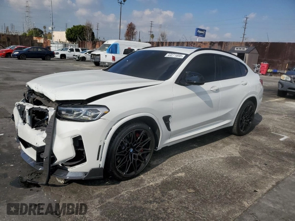 2022 BMW X4 M z VIN 5YM23EC01N9J82231, wystawiony jako Copart lot #43271695 z przebiegiem 20 715 mil mil oraz Szkody całkowita. Historia ofert i sprzedaży dostępna na DreamBid. Obrazek 1.