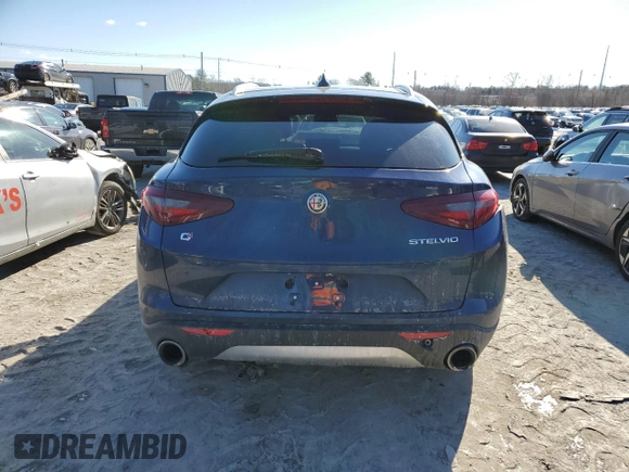 2019 Alfa Romeo Stelvio Ti with VIN ZASPAKBN6K7C44172, listed as a Copart auction lot 43384485 with Not provided miles and Salvage title. Bid and sale history available at DreamBid. Image 6.