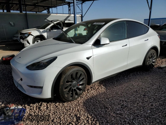 2022 Tesla Model Y Performance with VIN 7SAYGDEF7NF337571, listed as a Copart auction lot 45050805 with Not Provided miles and Salvage Title. Bid and sale history available at DreamBid. Image 1.
