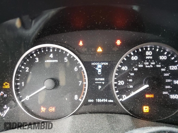 2015 Lexus ES 330 with VIN JTHBK1GG0F2196075, listed as a Copart auction lot 43406265 with 186,494 mi miles and Salvage Title. Bid and sale history available at DreamBid. Image 9.