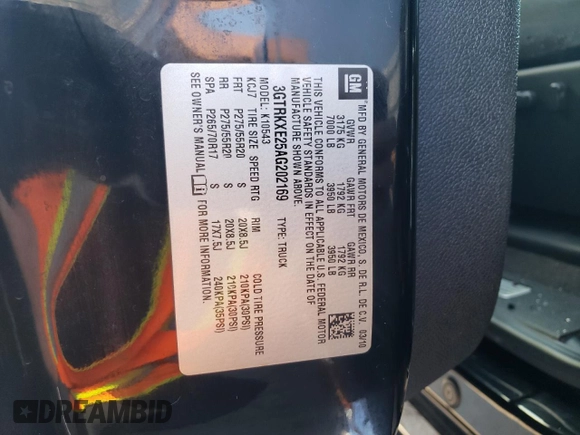 2010 GMC Sierra 1500 Denali z VIN 3GTRKXE25AG202169, wystawiony jako Copart lot #71733714 z przebiegiem 123 400 mil mil oraz Szkoda całkowita • Salvage title. Historia ofert i sprzedaży dostępna na DreamBid. Obrazek 13.