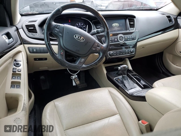 2015 Kia Cadenza Premium with VIN KNALN4D78F5168684, listed as a Copart auction lot 45050375 with 94,883 mi miles and Salvage Title. Bid and sale history available at carsss.com. Image 8.