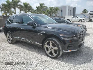 2022 Genesis GV80 with VIN KMUHCESC4NU080544, listed as a Copart auction lot 50538965 with 27,720 mi miles and Salvage title. Bid and sale history available at DreamBid. Image 4.