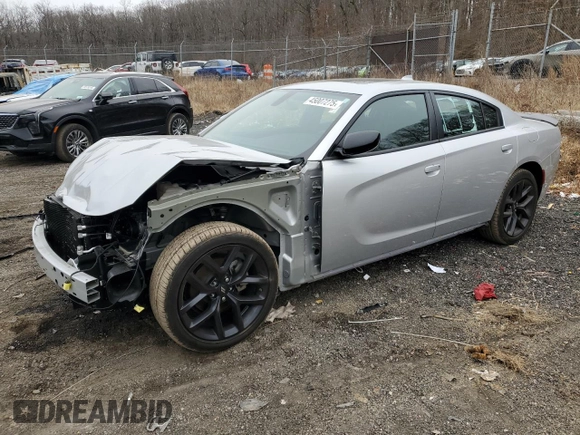 2023 Dodge Charger SXT with VIN 2C3CDXBG0PH598945, listed as a Copart auction lot 45007275 with 6,882 mi miles and Salvage Title. Bid and sale history available at carsss.com. Image 1.