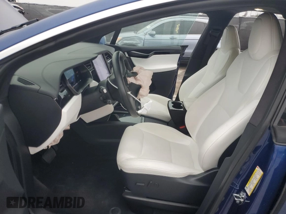 2020 Tesla Model X Long Range with VIN 5YJXCBE2XLF250234, listed as a Copart auction lot 42236365 with 63,401 mi miles and Non Repairable. Bid and sale history available at carsss.com. Image 7.