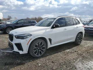 2021 BMW X5 M with VIN 5YMJU0C01M9J01304, listed as a Copart auction lot 42487055 with 30,025 mi miles and Salvage Title. Bid and sale history available at carsss.com. Image 1.