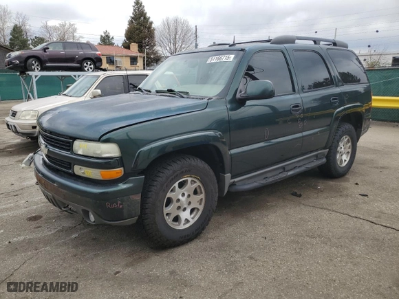 2003 Chevrolet Tahoe Z71 with VIN 1GNEK13ZX3R309224, listed as a Copart auction lot 51166715 with 237,286 mi miles and Salvage Title. Bid and sale history available at carsss.com. Image 1.