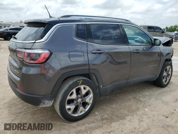 2018 Jeep Compass Limited with VIN 3C4NJCCB2JT204109, listed as a Copart auction lot 53953215 with 94,566 mi miles and Salvage Title. Bid and sale history available at carsss.com. Image 3.