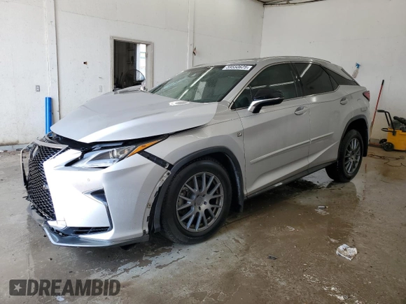 2016 Lexus RX 350 with VIN 2T2BZMCA1GC032722, listed as a Copart auction lot 59550625 with 124,611 mi miles and Salvage title. Bid and sale history available at DreamBid. Image 1.