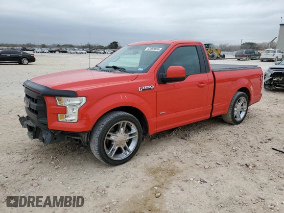 2016 Ford F-150 XL with VIN 1FTMF1CP6GKE42312, listed as a Copart auction lot 42895885 with 129,999 mi miles and Salvage Title. Bid and sale history available at carsss.com. Image 1.