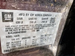 2017 Buick Encore Preferred z VIN KL4CJASB9HB189403, wystawiony jako Copart lot #57882825 z przebiegiem 93 667 mil mil oraz Szkoda całkowita • Salvage title. Historia ofert i sprzedaży dostępna na DreamBid. Obrazek 13.