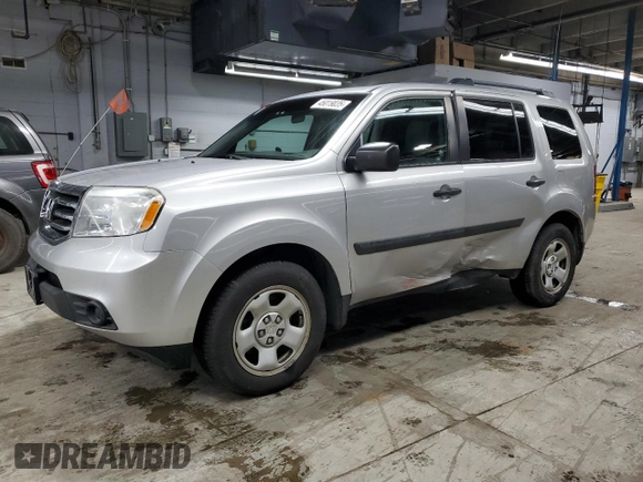 2012 Honda Pilot LX with VIN 5FNYF4H22CB005849, listed as a Copart auction lot 45019035 with 153,675 mi miles and Salvage Title. Bid and sale history available at carsss.com. Image 1.