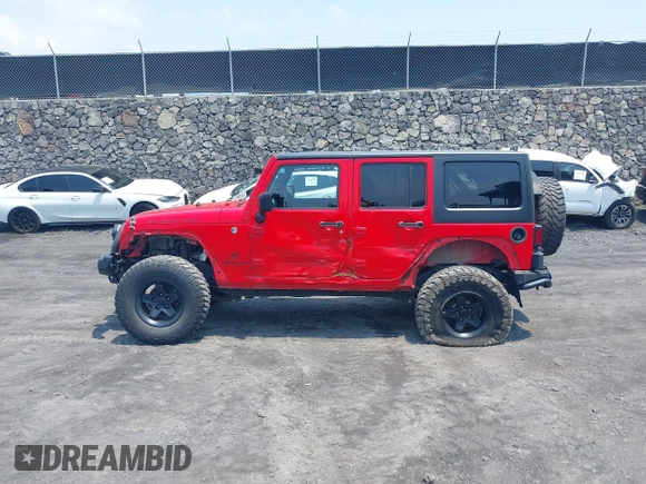 2014 Jeep Wrangler Unlimited Rubicon with VIN 1C4BJWFG0EL326979, listed as a IAAI auction lot 41913129 with 118,548 mi miles and . Bid and sale history available at DreamBid. Image 15.