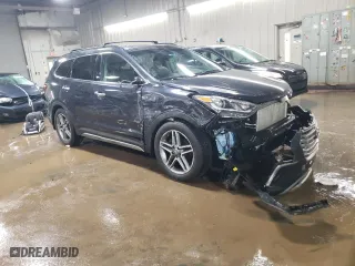 2017 Hyundai Santa Fe Limited Ultimate with VIN KM8SRDHF4HU214147, listed as a Copart auction lot 47826645 with 89,694 mi miles and Salvage Title. Bid and sale history available at carsss.com. Image 4.