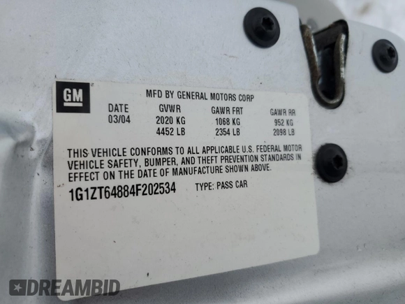 2004 Chevrolet Malibu Maxx LS z VIN 1G1ZT64884F202534, wystawiony jako Copart lot #44950505 z przebiegiem 56 322 mil mil oraz Szkoda całkowita • Salvage title. Historia ofert i sprzedaży dostępna na DreamBid. Obrazek 12.