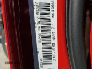 2015 Dodge Journey SXT with VIN 3C4PDCCG3FT751795, listed as a Copart auction lot 76947054 with Not provided miles and Salvage title. Bid and sale history available at DreamBid. Image 14.