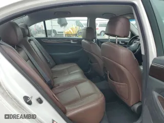 2013 Hyundai Genesis 3.8L with VIN KMHGC4DDXDU237163, listed as a Copart auction lot 53838145 with 96,928 mi miles and Salvage Title. Bid and sale history available at carsss.com. Image 10.