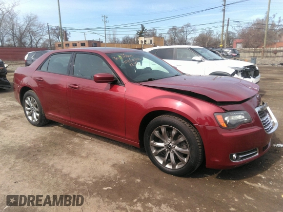 2014 Chrysler 300 with VIN 2C3CCAGG9EH222749, listed as a IAAI auction lot 41856705 with 159,866 mi miles. Bid and sale history available at carsss.com. Image 1.