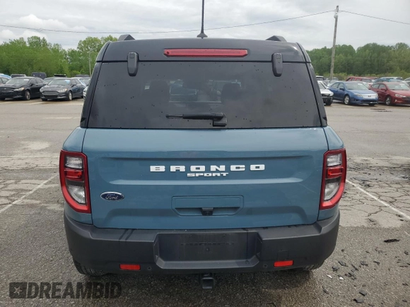 2022 Ford Bronco Sport Outer Banks with VIN 3FMCR9C63NRE26971, listed as a Copart auction lot 54304915 with 35,462 mi miles and Salvage title. Bid and sale history available at DreamBid. Image 6.