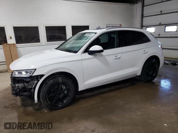2018 Audi Q5 Premium Plus with VIN WA1BNAFY0J2190573, listed as a Copart auction lot 52830845 with 60,014 mi miles and Salvage Title. Bid and sale history available at carsss.com. Image 1.