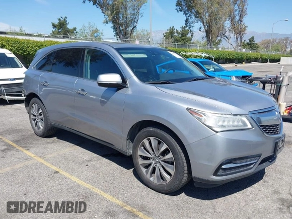 2016 Acura MDX w/Tech with VIN 5FRYD4H42GB030732, listed as a IAAI auction lot 41993867 with 152,279 mi miles. Bid and sale history available at carsss.com. Image 1.