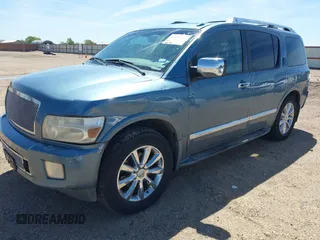 2008 Infiniti QX56 with VIN 5N3AA08C48N907934, listed as a IAAI auction lot 42070287 with 220,766 mi miles. Bid and sale history available at carsss.com. Image 6.