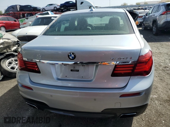 2015 BMW 7 Series 740Li with VIN WBAYE4C52FD947168, listed as a Copart auction lot 71287564 with 103,444 mi miles and Salvage Title. Bid and sale history available at DreamBid. Image 6.