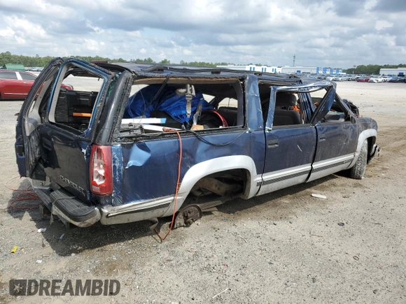 1995 Chevrolet Suburban with VIN 1GNFK16KXSJ310180, listed as a Copart auction lot 58712584 with 0 mi miles and Non Repairable. Bid and sale history available at carsss.com. Image 3.