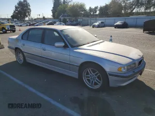 2001 BMW 7 Series 740iL with VIN WBAGH83451DP22611, listed as a Copart auction lot 81555074 with 217,717 mi miles and Salvage Title. Bid and sale history available at carsss.com. Image 4.