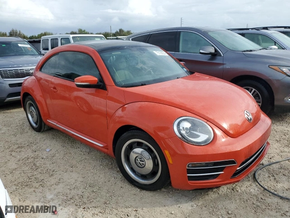 2018 Volkswagen Beetle S with VIN 3VWFD7AT5JM705503, listed as a Copart auction lot 75129054 with 0 mi miles and Non Repairable. Bid and sale history available at carsss.com. Image 4.