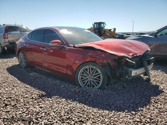 2020 Genesis G70 2.0T with VIN KMTG34LA4LU048830, listed as a Copart auction lot 71755414 with 40,429 mi miles and Salvage Title. Bid and sale history available at carsss.com. Image 4.