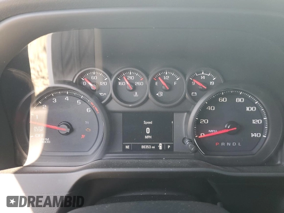 2020 Chevrolet Silverado 1500 Custom with VIN 1GCRWBEK6LZ223445, listed as a Copart auction lot 59949534 with 86,353 mi miles and Salvage Title. Bid and sale history available at carsss.com. Image 9.
