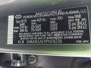 2023 Hyundai Tucson SEL with VIN 5NMJB3AE9PH216238, listed as a IAAI auction lot 41377145 with 53,775 mi miles. Bid and sale history available at carsss.com. Image 9.
