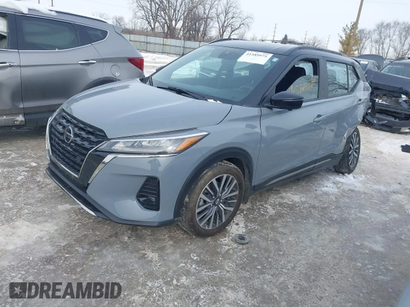 2021 Nissan Kicks SR with VIN 3N1CP5DV3ML473074, listed as a IAAI auction lot 41589975 with 54,769 mi miles. Bid and sale history available at carsss.com. Image 2.