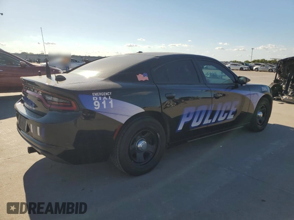 2019 Dodge Charger Police with VIN 2C3CDXAGXKH753432, listed as a Copart auction lot 71969554 with 77,385 mi miles and Clean Title. Bid and sale history available at DreamBid. Image 3.