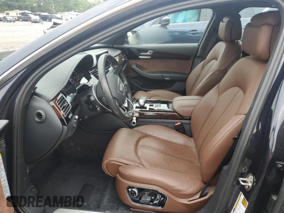 2018 Audi A8 with VIN WAU44AFD0JN000152, listed as a Copart auction lot 62844254 with 47,325 mi miles and Salvage title. Bid and sale history available at DreamBid. Image 7.