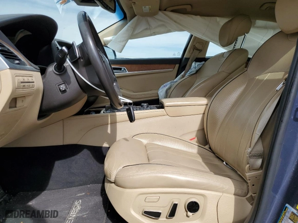 2015 Hyundai Genesis 3.8L with VIN KMHGN4JE4FU089344, listed as a Copart auction lot 49000875 with 80,521 mi miles and Salvage Title. Bid and sale history available at carsss.com. Image 7.