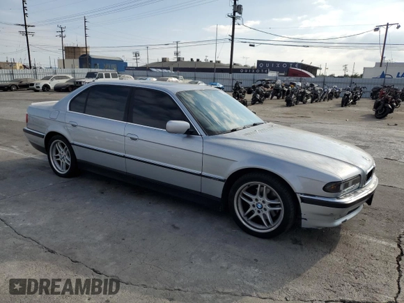 1999 BMW 7 Series 740il with VIN WBAGH8332XDP02624, listed as a Copart auction lot 72588834 with 100,650 mi miles and Salvage Title. Bid and sale history available at carsss.com. Image 4.