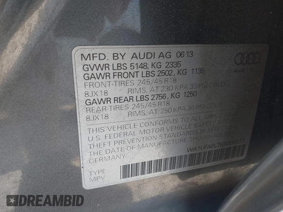 2014 Audi allroad A4 Premium Plus z VIN WA1UFAFL7EA006011, wystawiony jako IAAI lot #41494881 z przebiegiem 70 461 mil mil oraz . Historia ofert i sprzedaży dostępna na DreamBid. Obrazek 9.