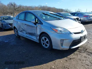 2012 Toyota Prius One with VIN JTDKN3DU8C5465576, listed as a IAAI auction lot 41662792 with 120,319 mi miles. Bid and sale history available at carsss.com. Image 1.