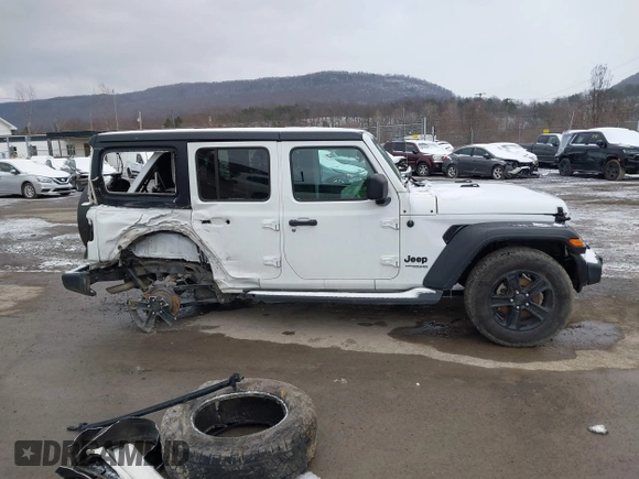 2021 Jeep Wrangler Unlimited Sport Altitude with VIN 1C4HJXDG2MW791599, listed as a IAAI auction lot 41235427 with 47,220 mi miles and . Bid and sale history available at DreamBid. Image 14.