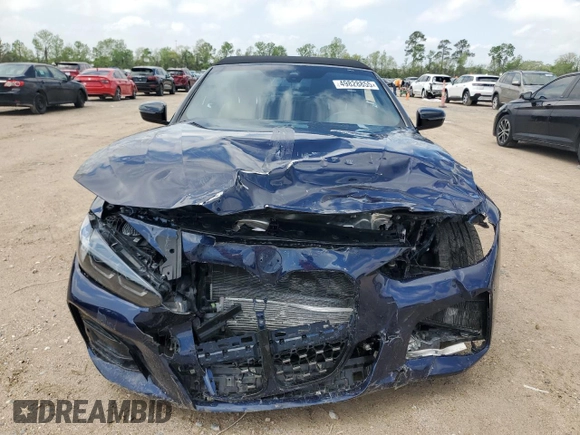 2023 BMW 4 Series M440i with VIN WBA53AT03PCL15153, listed as a Copart auction lot 49828855 with 7,354 mi miles and Salvage Title. Bid and sale history available at DreamBid. Image 5.