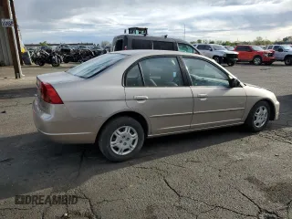 2002 Honda Civic LX with VIN 1HGES16582L007564, listed as a Copart auction lot 54955815 with 106,271 mi miles and Clean Title. Bid and sale history available at DreamBid. Image 3.