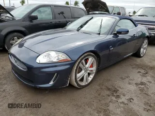 2011 Jaguar XK with VIN SAJWA4GB9BLB41127, listed as a Copart auction lot 75502694 with 0 mi miles and Salvage Title. Bid and sale history available at carsss.com. Image 1.