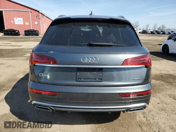 2022 Audi Q5 S line Premium Plus with VIN WA1EAAFY2N2028782, listed as a Copart auction lot 47129965 with 59,354 mi miles and Salvage Title. Bid and sale history available at carsss.com. Image 6.