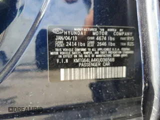 2019 Genesis G70 Advanced z VIN KMTG64LA4KU036568, wystawiony jako Copart lot #72016542 z przebiegiem 54 217 mil mil oraz . Historia ofert i sprzedaży dostępna na DreamBid. Obrazek 12.