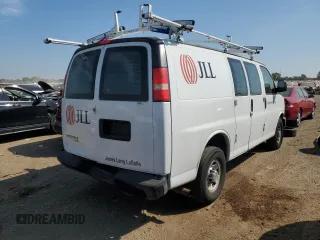 2014 Chevrolet Express Cargo Van with VIN 1GCWGFCA4E1122858, listed as a Copart auction lot 72409114 with 137,908 mi miles and Salvage Title. Bid and sale history available at carsss.com. Image 3.
